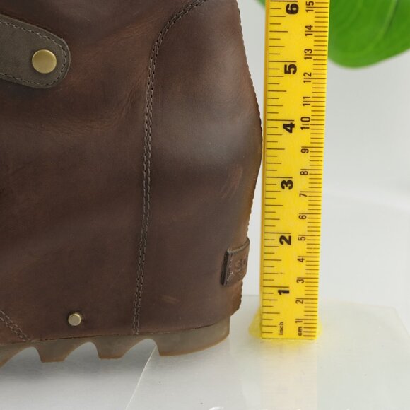 Sorel Womens Joan Of Arctic Boots Size 10 Waterproof Brown Wedge Heel Lace Up - Picture 7 of 15